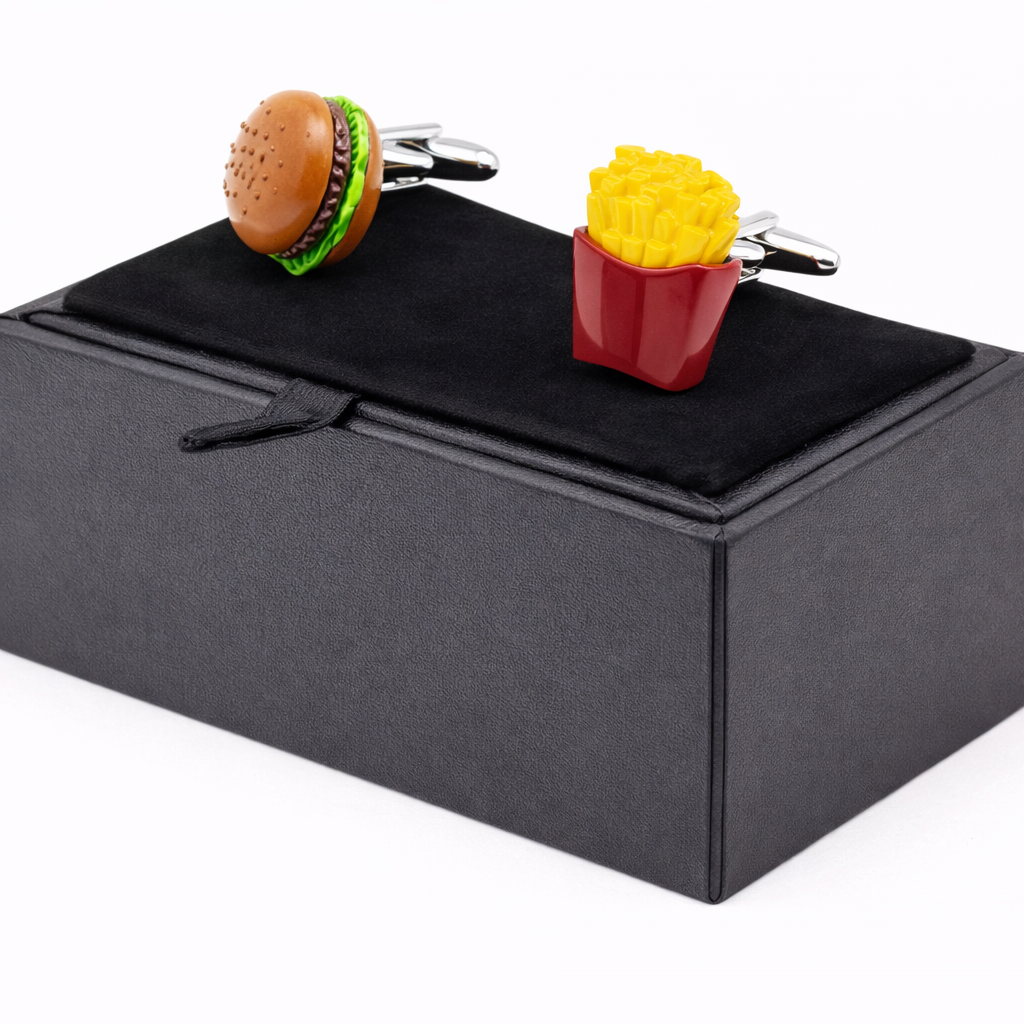 Mansjettknapper - Burger & Fries Edition 🍔🍟