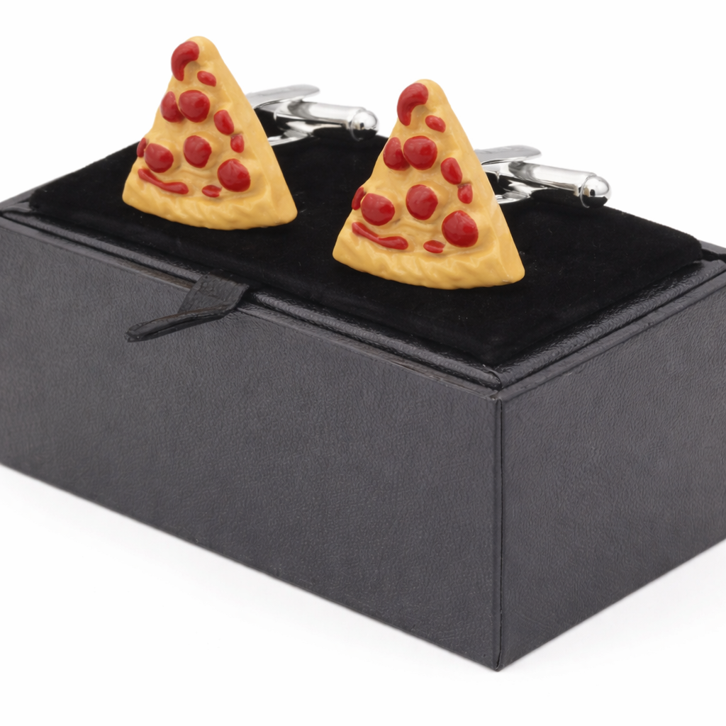 Mansjettknapper: “Slice of Style” 🍕