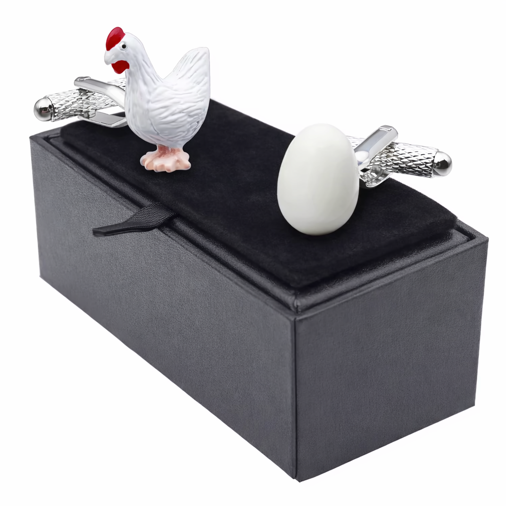 Mansjettknapper -  Høna & egget Edition 🐔