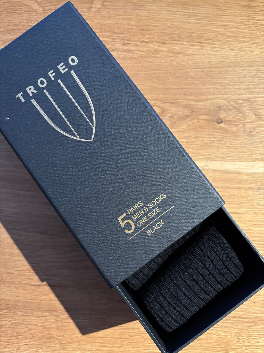 Ribbede dressokker i bambus - sort