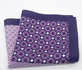 Pocket square - Rosa og lilla med geometriske figurer