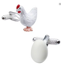 Mansjettknapper -  Høna & egget Edition 🐔
