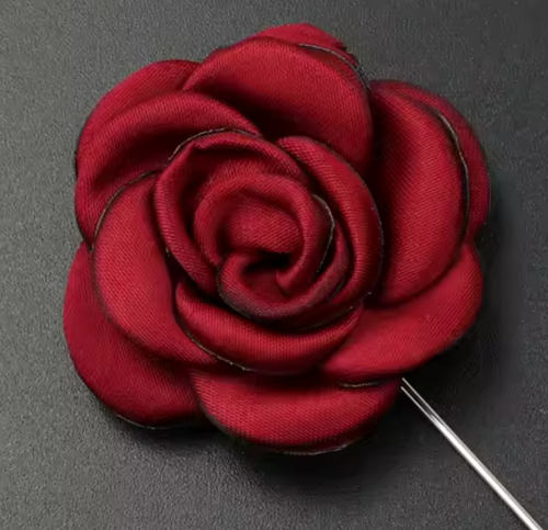 Jakkeslagsnål - Rød rose